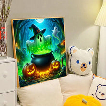 Load image into Gallery viewer, Diamond Painting - Full Round - Halloween green ghost (40*40CM)
