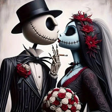 Load image into Gallery viewer, Diamond Painting - Full Round - Halloween skeleton couple (40*40CM)
