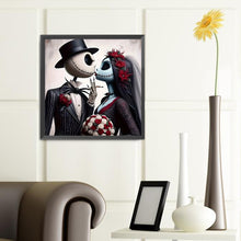 Load image into Gallery viewer, Diamond Painting - Full Round - Halloween skeleton couple (40*40CM)
