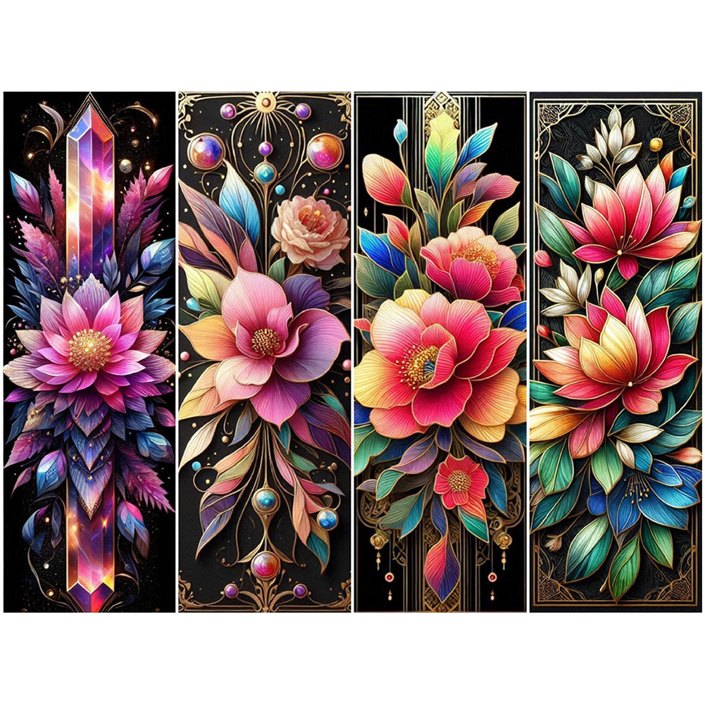 Diamond Painting - Full Round - Red flowers (60*45CM)