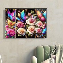 Load image into Gallery viewer, Diamond Painting - Full Round - Rose and butterfly (60*45CM)
