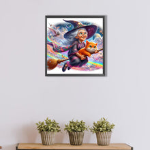 Load image into Gallery viewer, AB Diamond Painting - Full Round - Flying witch grandma (40*40CM)

