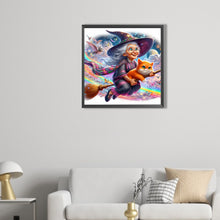 Load image into Gallery viewer, AB Diamond Painting - Full Round - Flying witch grandma (40*40CM)
