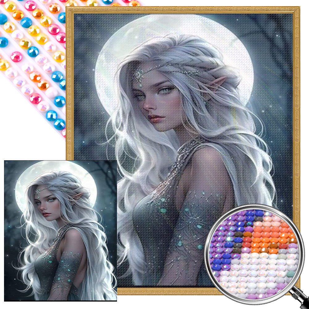 AB Diamond Painting - Full Round - Moon elf (40*50CM)