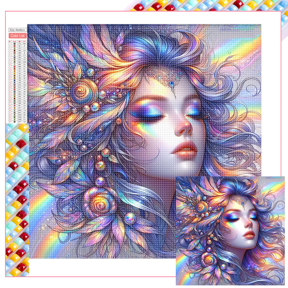 Diamond Painting - Full Square - Colorful woman (40*40CM)