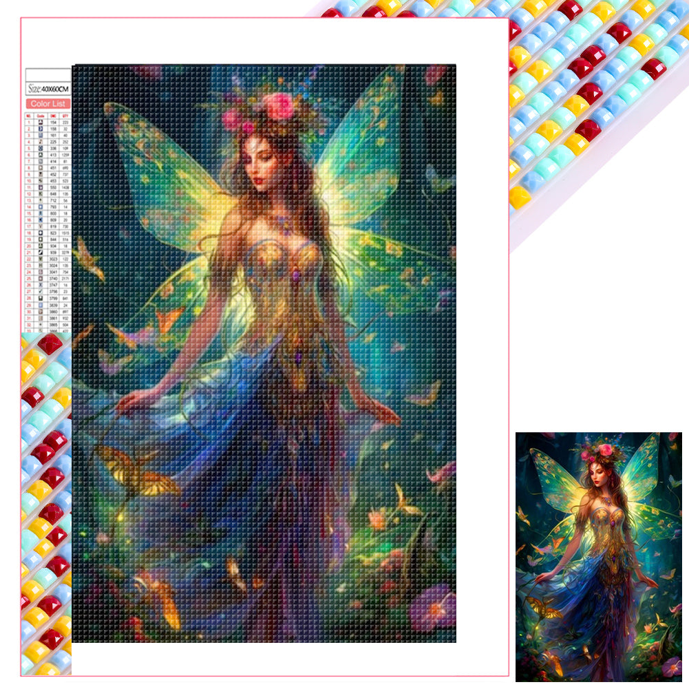 Diamond Painting - Full Square - Butterfly fairy (40*60CM)