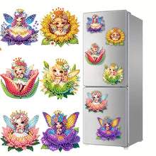Load image into Gallery viewer, 6Pcs Acrylic Special Shape Cute Girls Fridge Stickers Diamond Art Magnets Decals
