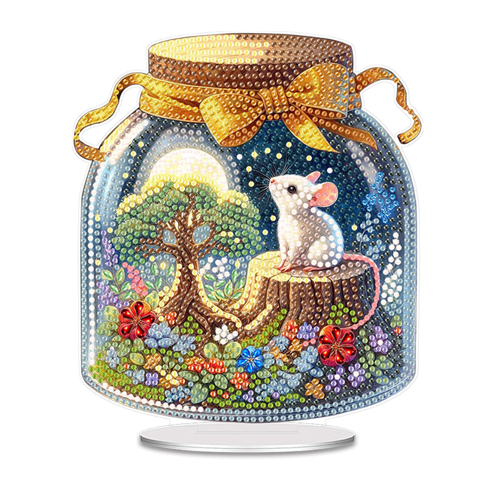 Acrylic Animal Table Top Diamond Painting Ornament Kits Desktop Diamond Art Kits