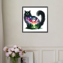 Load image into Gallery viewer, Diamond Painting - Full Square - Mysterious black cat (30*30CM)
