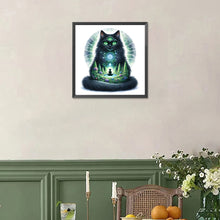 Load image into Gallery viewer, Diamond Painting - Full Square - Mysterious black cat (30*30CM)
