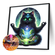 Load image into Gallery viewer, Diamond Painting - Full Square - Mysterious black cat (30*30CM)
