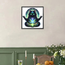 Load image into Gallery viewer, Diamond Painting - Full Square - Mysterious black cat (30*30CM)
