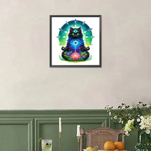 Load image into Gallery viewer, Diamond Painting - Full Square - Mysterious black cat (30*30CM)
