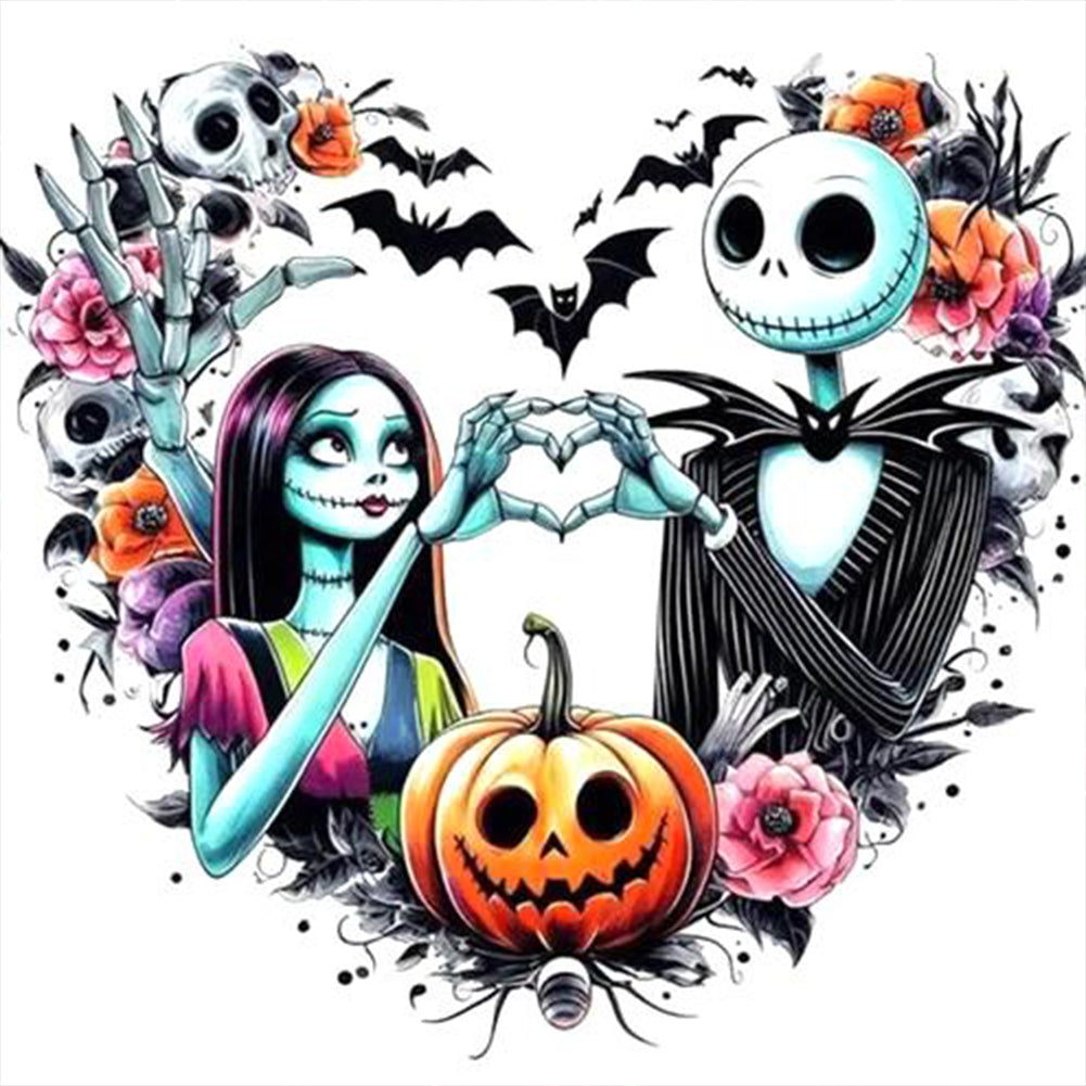 Diamond Painting - Full Round - Halloween Night of Christmas (30*30CM)