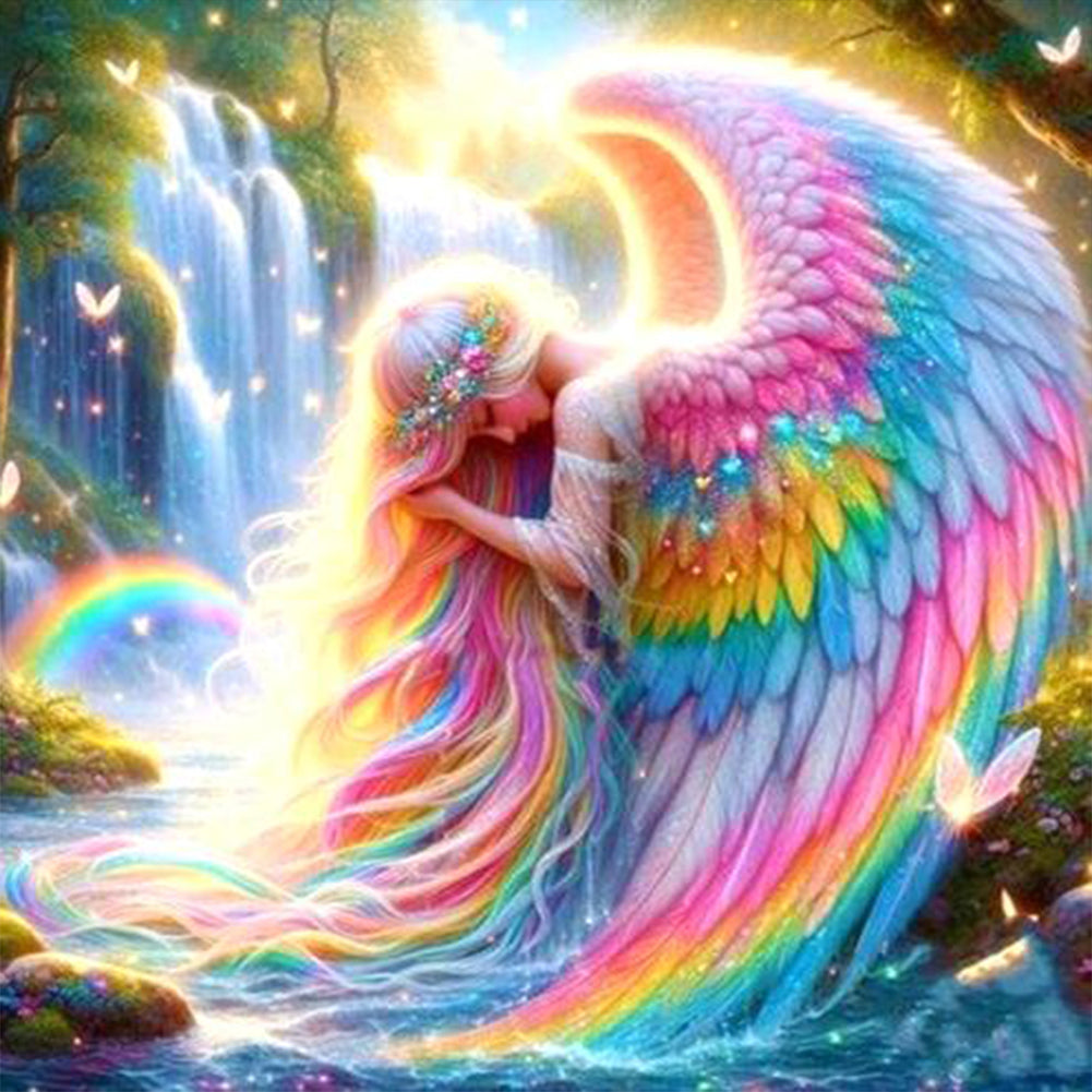 Diamond Painting - Full Round - Winged angel (30*30CM)