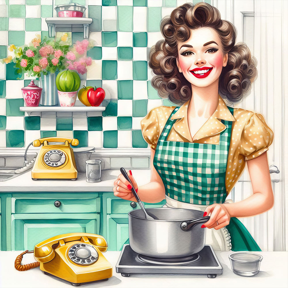 Diamond Painting - Full Round - Housewife of 1995s (40*40CM)