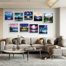 Load image into Gallery viewer, 9pcs Round Diamond Painting Set - Beautiful scenery
