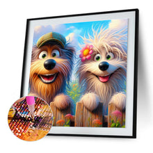 Load image into Gallery viewer, Diamond Painting - Full Round - Garden dog (30*30CM)
