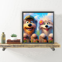 Load image into Gallery viewer, Diamond Painting - Full Round - Garden dog (30*30CM)
