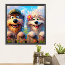 Load image into Gallery viewer, Diamond Painting - Full Round - Garden dog (30*30CM)
