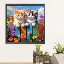 Load image into Gallery viewer, Diamond Painting - Full Round - Garden cat (30*30CM)

