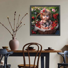 Load image into Gallery viewer, Diamond Painting - Full Round - Cute child with fruit basket (40*40CM)
