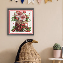 Load image into Gallery viewer, Diamond Painting - Partial Special Shaped - Red flower out of the frame (30*30CM)
