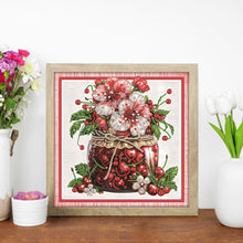 Load image into Gallery viewer, Diamond Painting - Partial Special Shaped - Red flower out of the frame (30*30CM)
