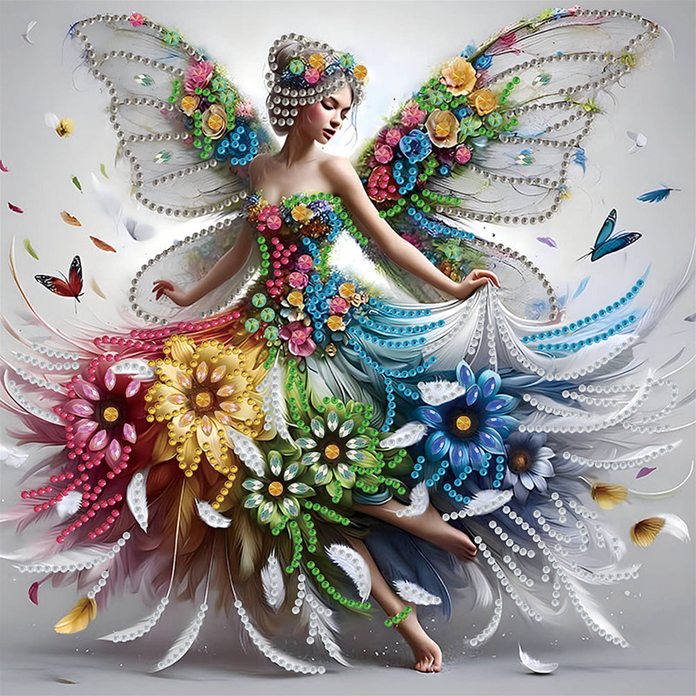 Diamond Painting - Partial Special Shaped - Dancing girl (30*30CM)