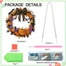 Load image into Gallery viewer, Acrylic Special Shape Black Bow Pumpkin DIY Diamond Garland Pendant Kit
