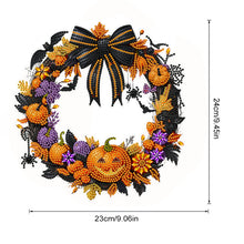 Load image into Gallery viewer, Acrylic Special Shape Black Bow Pumpkin DIY Diamond Garland Pendant Kit
