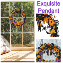 Load image into Gallery viewer, Acrylic Special Shape Black Bow Pumpkin DIY Diamond Garland Pendant Kit
