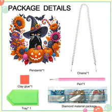 Load image into Gallery viewer, Acrylic Special Shape Black Cat Pumpkin DIY Diamond Garland Pendant Kit
