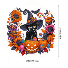 Load image into Gallery viewer, Acrylic Special Shape Black Cat Pumpkin DIY Diamond Garland Pendant Kit
