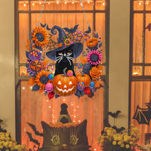 Load image into Gallery viewer, Acrylic Special Shape Black Cat Pumpkin DIY Diamond Garland Pendant Kit
