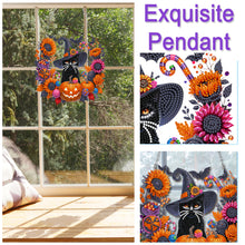 Load image into Gallery viewer, Acrylic Special Shape Black Cat Pumpkin DIY Diamond Garland Pendant Kit
