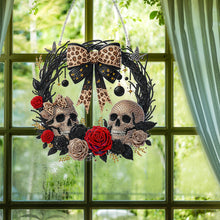 Load image into Gallery viewer, Acrylic Special Shape Skull Rose DIY Diamond Painting Garland Pendant Kit
