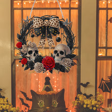 Load image into Gallery viewer, Acrylic Special Shape Skull Rose DIY Diamond Painting Garland Pendant Kit

