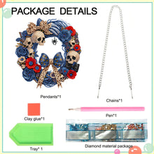 Load image into Gallery viewer, Acrylic Special Shape Halloween Skull DIY Diamond Painting Garland Pendant Kit
