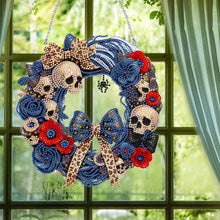 Load image into Gallery viewer, Acrylic Special Shape Halloween Skull DIY Diamond Painting Garland Pendant Kit
