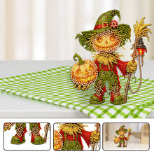 Load image into Gallery viewer, Acrylic Special Shaped Pumpkin Scarecrow Desktop Shake Head Diamond Art Kit
