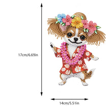 Load image into Gallery viewer, Acrylic Special Shaped Vacation Beach Dog Desktop Shake Head Diamond Art Kit
