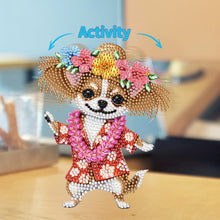 Load image into Gallery viewer, Acrylic Special Shaped Vacation Beach Dog Desktop Shake Head Diamond Art Kit
