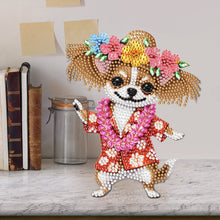 Load image into Gallery viewer, Acrylic Special Shaped Vacation Beach Dog Desktop Shake Head Diamond Art Kit
