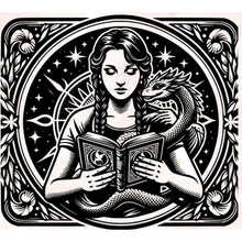 Load image into Gallery viewer, AB Diamond Painting - Full Round - Dragon and occult girl (50*45CM)
