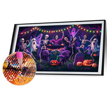 Load image into Gallery viewer, Diamond Painting - Full Round - Halloween skeleton carnival night (70*40CM)

