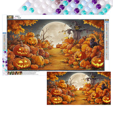 Load image into Gallery viewer, Diamond Painting - Full Round - Halloween pumpkin night (70*40CM)
