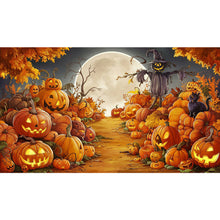 Load image into Gallery viewer, Diamond Painting - Full Round - Halloween pumpkin night (70*40CM)
