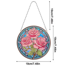 Load image into Gallery viewer, Suncatcher Rose Diamond Painting Hanging Pendants for Kid Adults DIY Craft
