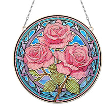 Load image into Gallery viewer, Suncatcher Rose Diamond Painting Hanging Pendants for Kid Adults DIY Craft
